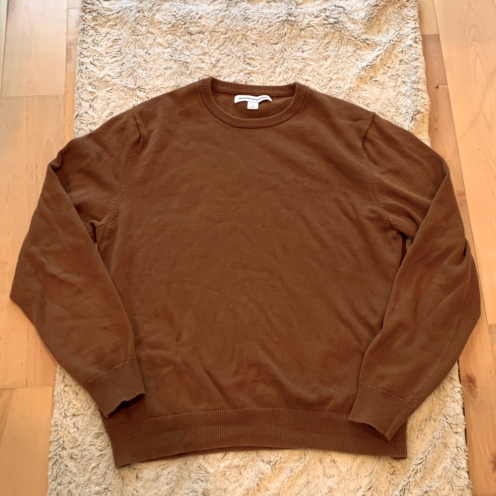 Amazon Essentials Men's Crewneck Sweater (L, Toffee Brown)